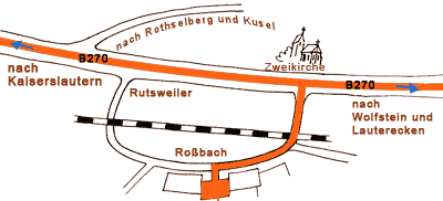 Anfahrt zu Birro Rad Lager in Wolfstein Robach nhe Kaiserslautern 